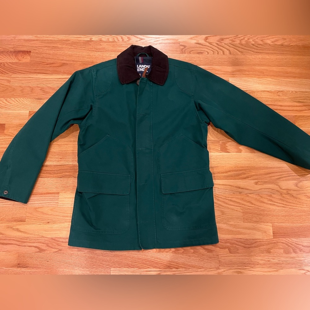 Lands End Barn Coat in Green size medium